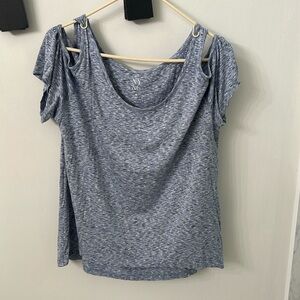 New York and Company off the shoulder cold shoulder blouse